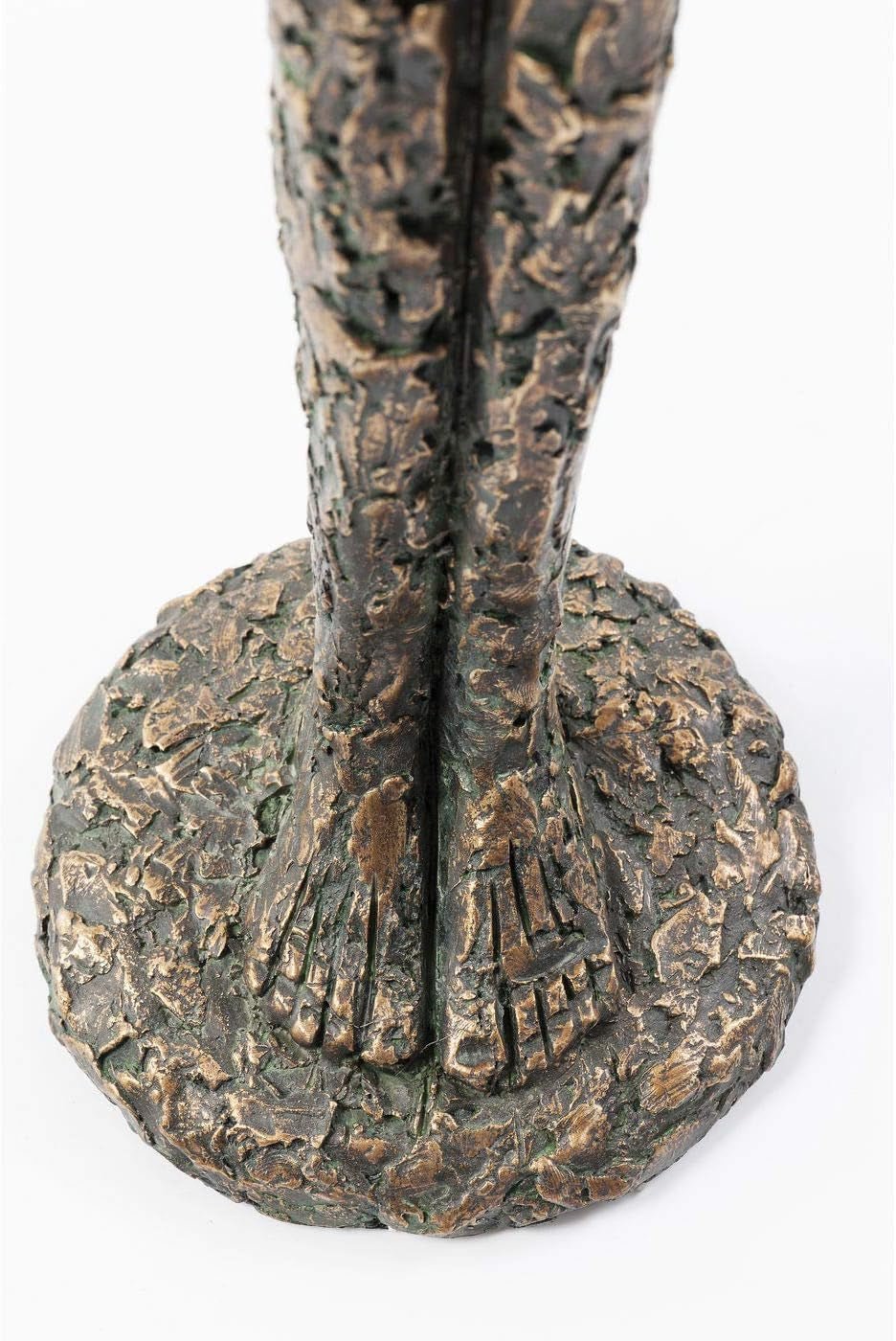 Kare Design Objeto decorativo Señora del arte Figura decorativa de bronce Resina Aspecto antiguo Estatua Decoración Objeto de arte Accesorio 78x13,5x13,5 cm Estatuillas y esculturas Naty Shop