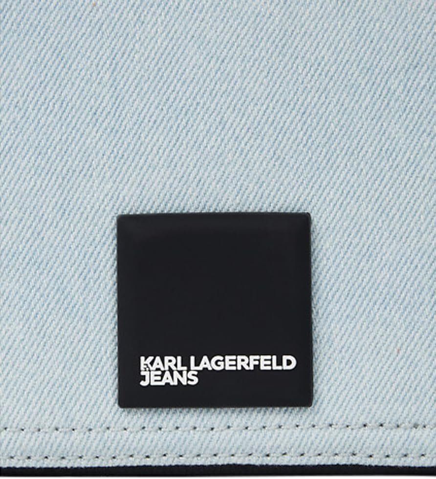 Karl Lagerfeld Jeans Bandolera Box Logo Camera Bag Mujer, Azul Claro Bolsos Mujer Naty Shop