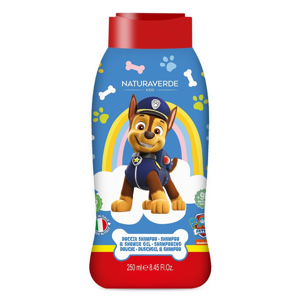 | Kids - Paw Patrol - Champú de ducha para niños, jabón de ducha para cuerpo y cabello, productos de higiene para niños, con extracto de avena ecológico, 250 ml Infantil - Baño y cuidado de la piel Naty Shop Default title