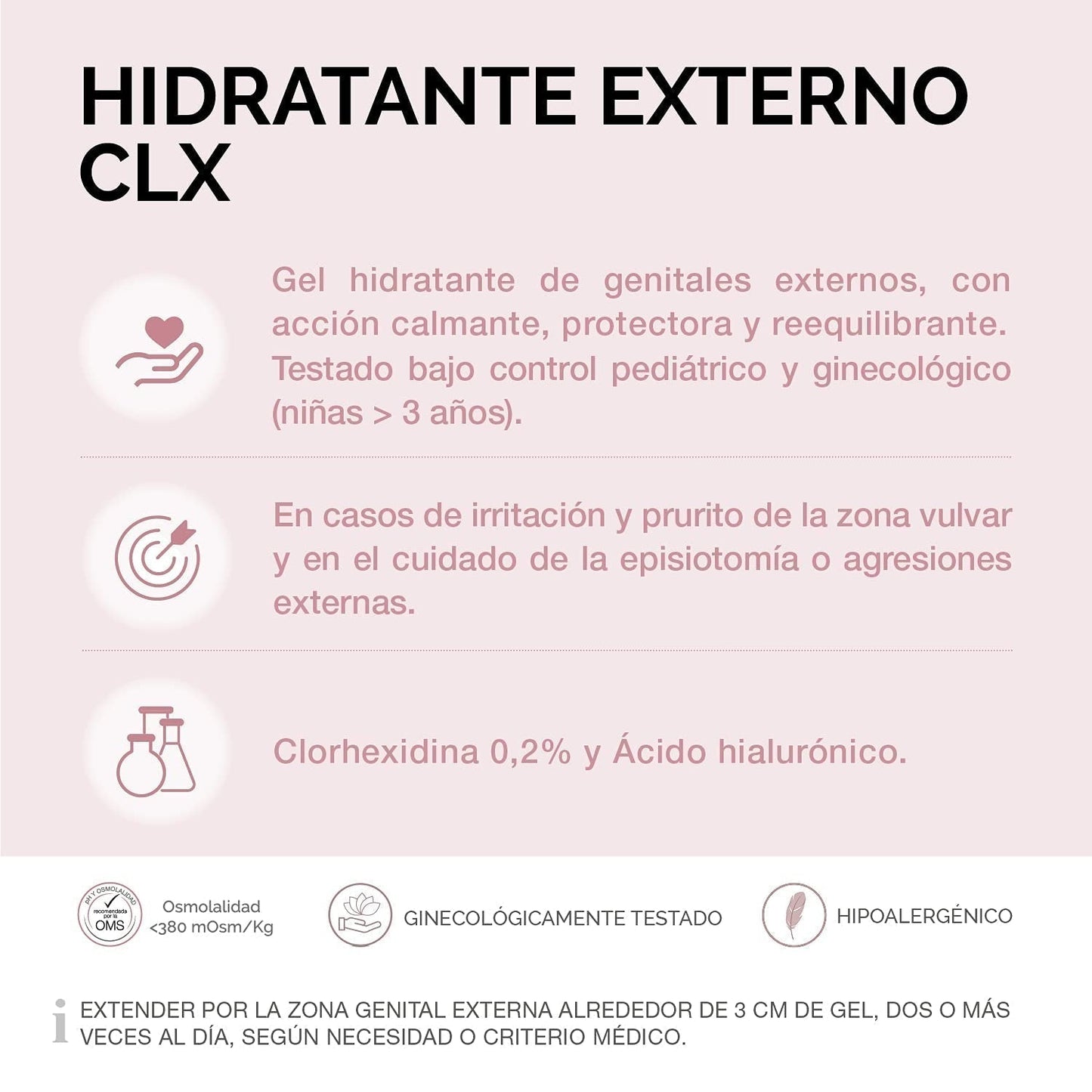 Lab - Crema hidratante externa CLX, Crema hidratante para zonas íntimas externas, Clorhexidina y aloe vera, Hipoalergénica, Sin Parabenos, Testada dermatológica y ginecológicamente - 30 ml Infantil - Baño y Cuidado de la piel Naty Shop