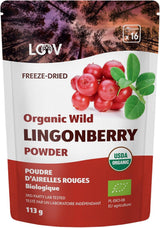 LOOV Arándano en Polvo ecológico elaborado 100% con arándanos silvestres enteros, liofilizados, cosechados en los bosques del norte de Europa 113g, sin azúcares añadidos Naty Shop Productos Deshidratados 113G Arándano en Polvo