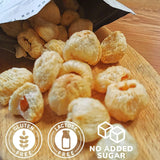 Lichi liofilizado | Fruta liofilizada 100% lichi seca | secado naturalmente Vegano sin gluten | No jugo de lichi Jarabe de lichi | Lichi tropical de frutas liofilizadas | ZingyZoo Productos deshidratados Naty Shop