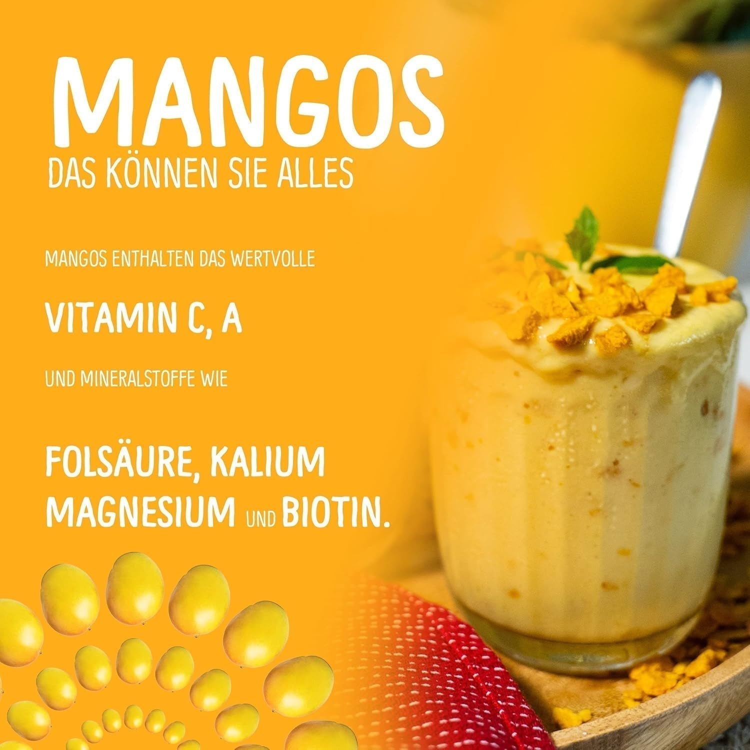 Mango liofilizado: 100g de fruta liofilizada procedente de trozos tiernos de mango sin azúcar añadido - mango seco - mango seco - frutos secos - frutos secos de NutriPur Productos deshidratados Naty Shop