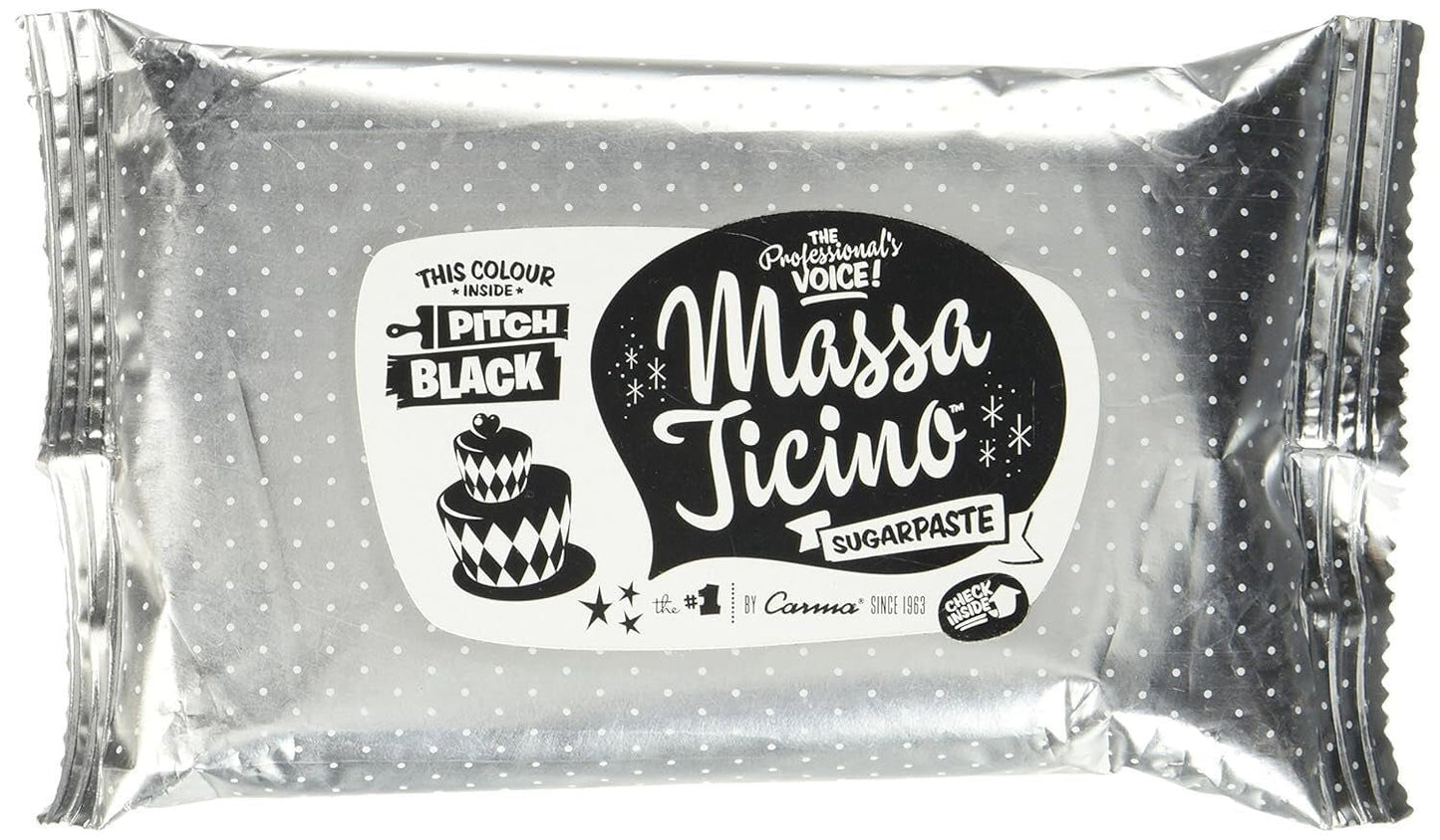 Rollo Massa Ticino, pasta de azúcar, negro 250 g Pasta de azúcar Naty Shop Título predeterminado