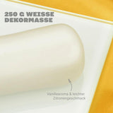 Set Massa Ticino 1x Fondant Blanco 250g y 1x Fondant Negro 250g - Pasta de azúcar premium para tartas, fondant en rollo - Perfecto para tartas, modelado y decoración - Fondant para panaderos profesionales y aficionados Pasta de azúcar Naty Shop