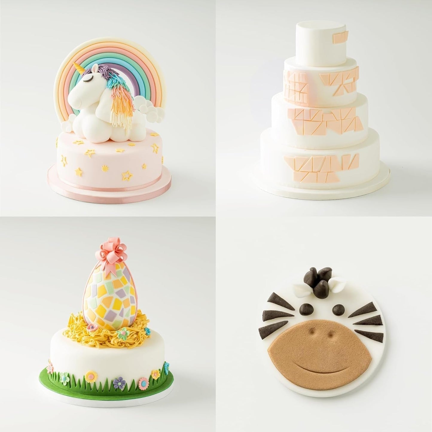 Set Massa Ticino 1x Fondant Blanco 250g y 1x Fondant Negro 250g - Pasta de azúcar premium para tartas, fondant en rollo - Perfecto para tartas, modelado y decoración - Fondant para panaderos profesionales y aficionados Pasta de azúcar Naty Shop