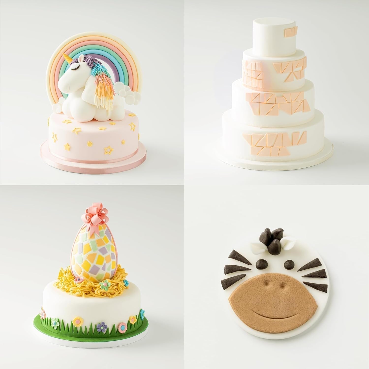 Set Massa Ticino 1x Fondant Blanco 250g y 1x Fondant Negro 250g - Pasta de azúcar premium para tartas, fondant en rollo - Perfecto para tartas, modelado y decoración - Fondant para panaderos profesionales y aficionados Pasta de azúcar Naty Shop