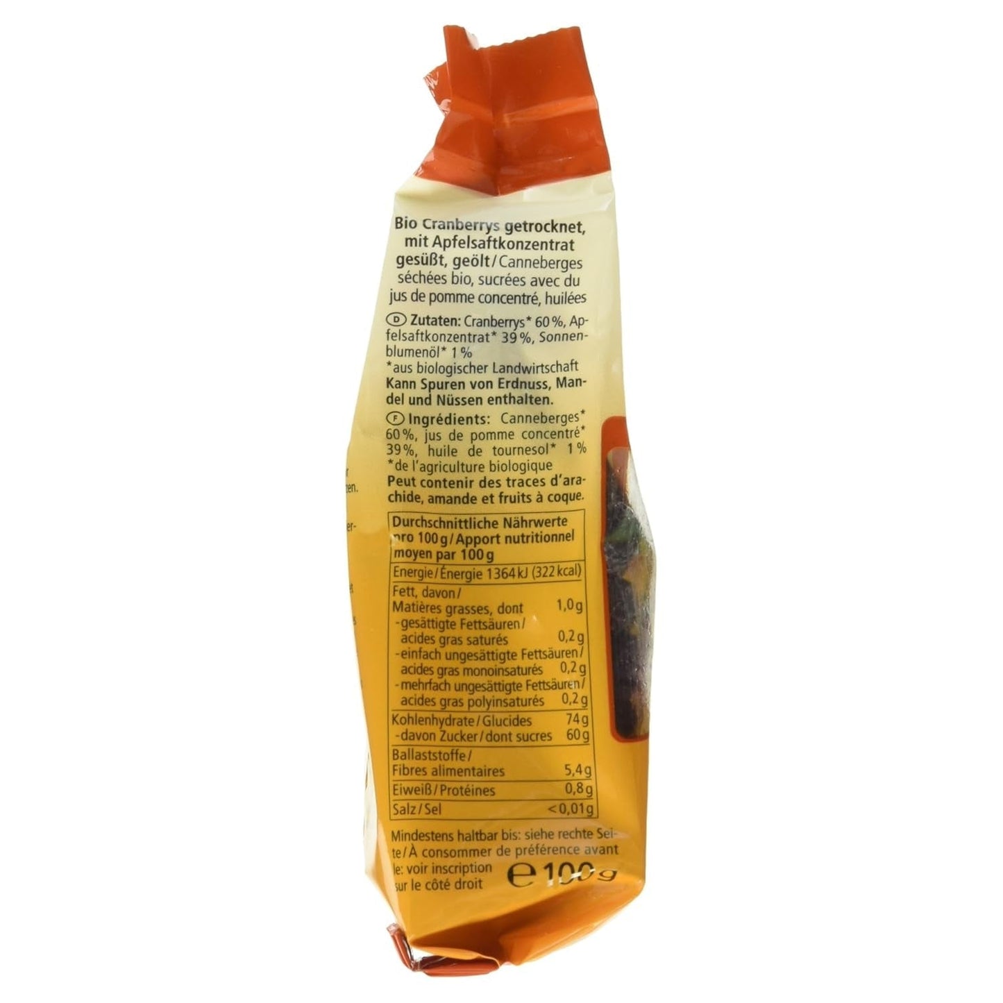 Arándanos rojos ecológicos, 100g Naty Shop productos deshidratados