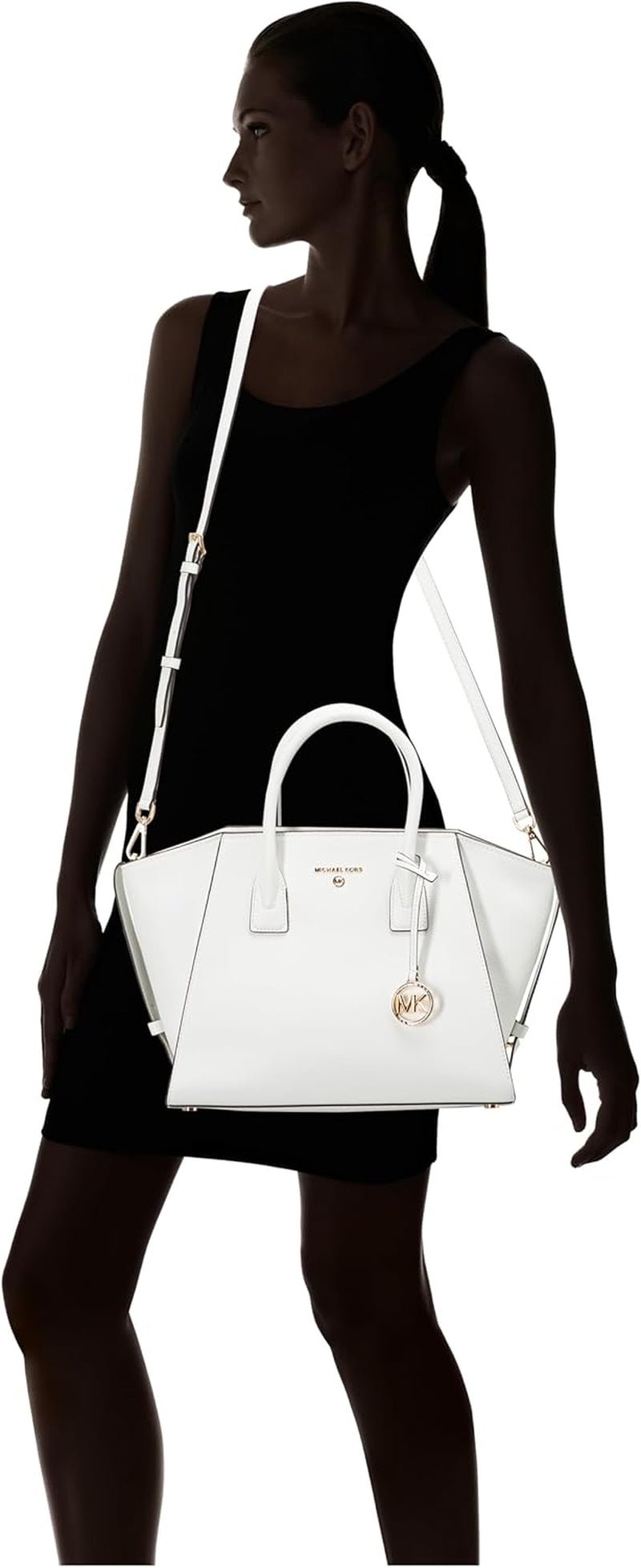 MICHAEL KORS Bolso Satchel Avril LG TZ de mujer, Opticwhite Bolsos Mujer Naty Shop