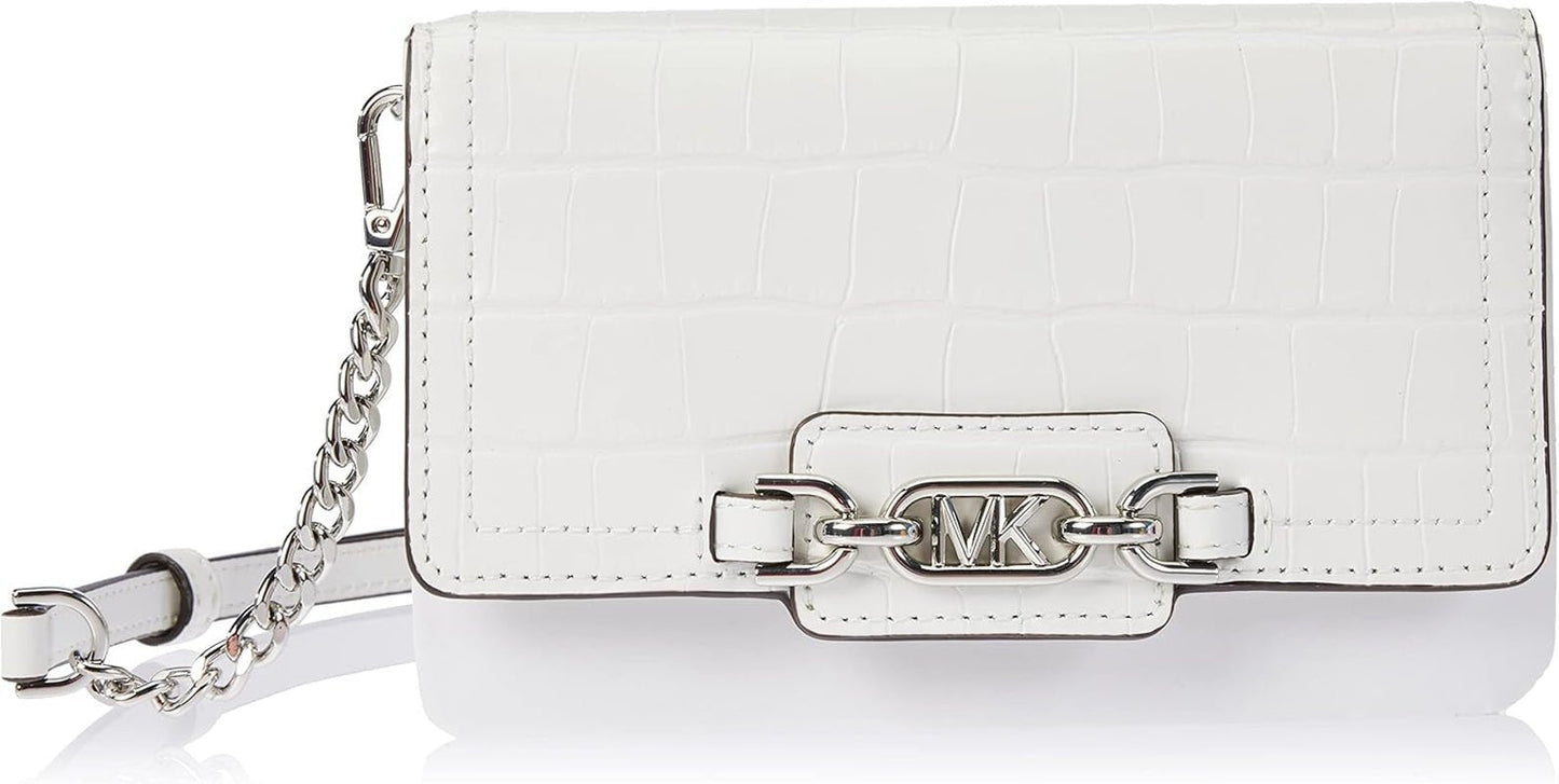 MICHAEL KORS Bolso Heather Phn CHN Xbody Naty Shop Bolsos de mujer de color blanco óptico