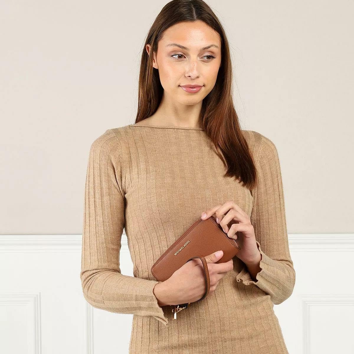 Michael Kors - Funda para móvil Cognac - Cartera Mujer Mujer Naty Shop