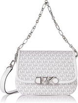 Michael Kors Bolso Parker Md Saddle Msgr Mujer Bolsos Naty Shop Opticwt/Blk