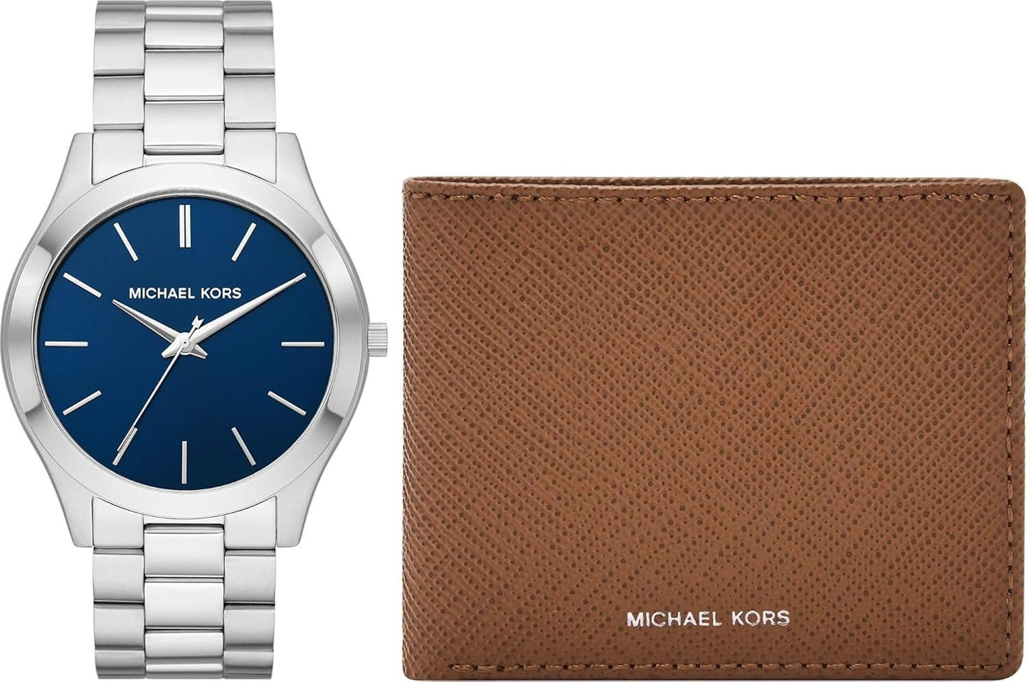 Michael Kors - Reloj Slim Runway Collection de acero inoxidable color plateado para hombre MK1060SET Cartera Hombre Naty Shop Título predeterminado