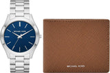 Michael Kors - Reloj Slim Runway Collection de acero inoxidable color plateado para hombre MK1060SET Cartera Hombre Naty Shop Título predeterminado