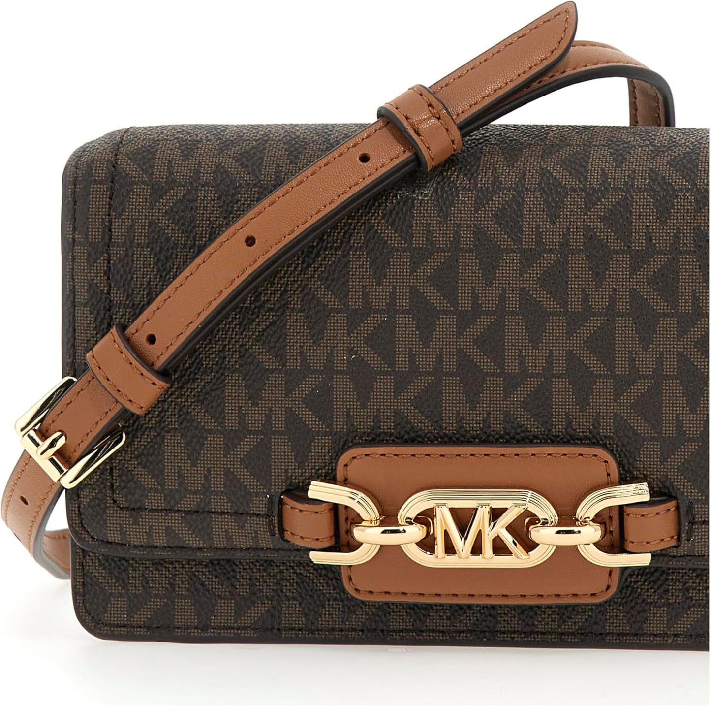 MICHAEL KORS Mujer Bolso Heather PHN CHN XBODY, Marrón Oscuro Mujer Bolsos Naty Shop