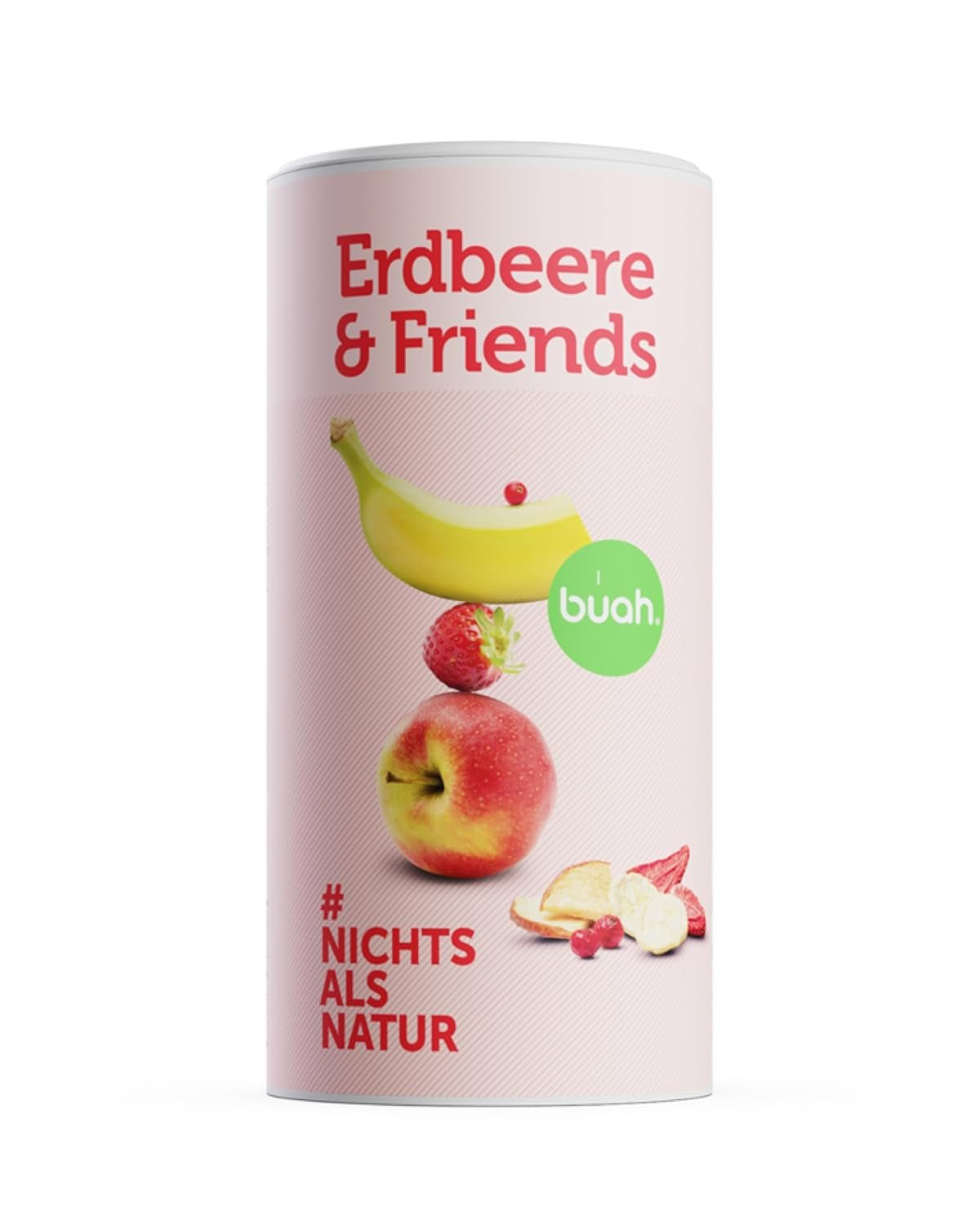 Mezcla de frutas liofilizadas BUAH® | Fresas, plátanos, manzanas y grosellas liofilizados sin azúcar añadido | 100% fruta | Vegano, sin gluten, sin lactosa (140g) Productos deshidratados Naty Shop Título predeterminado