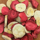 Mix de frutas liofilizadas ErdBana XL 300g | Plátanos liofilizados + fresas liofilizadas Set degustación de frutas liofilizadas | Mix de frutas liofilizadas de fresa y plátano | ZingyZoo Naty Shop Productos Deshidratados 300 G (1 Pack) Fresas y Plátanos