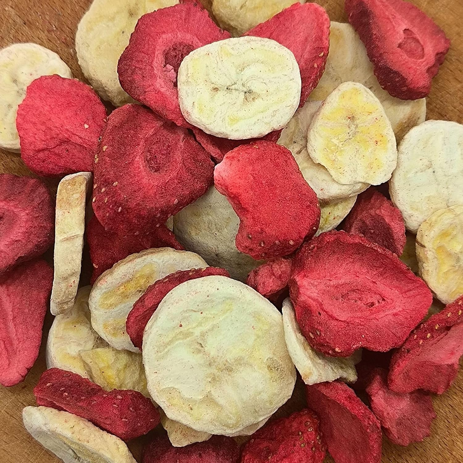 Mix de frutas liofilizadas ErdBana XL 300g | Plátanos liofilizados + fresas liofilizadas Set degustación de frutas liofilizadas | Mix de frutas liofilizadas de fresa y plátano | ZingyZoo Naty Shop Productos Deshidratados 300 G (1 Pack) Fresas y Plátanos