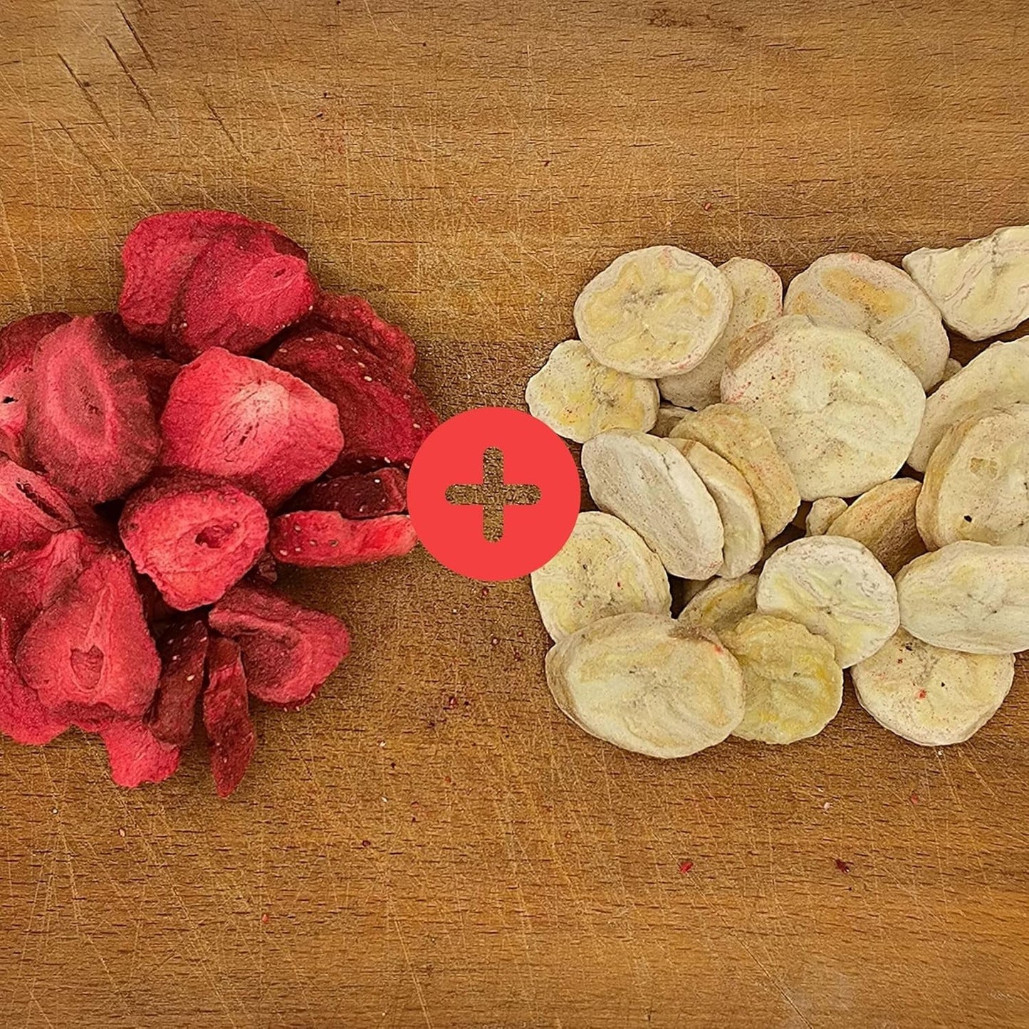 Mix de frutas liofilizadas ErdBana XL 300g | Plátanos liofilizados + fresas liofilizadas Set degustación de frutas liofilizadas | Mix de frutas liofilizadas de fresa y plátano | ZingyZoo Productos deshidratados Naty Shop