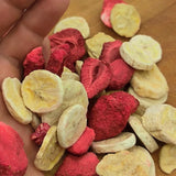 Mix de frutas liofilizadas ErdBana XL 300g | Plátanos liofilizados + fresas liofilizadas Set degustación de frutas liofilizadas | Mix de frutas liofilizadas de fresa y plátano | ZingyZoo Productos deshidratados Naty Shop