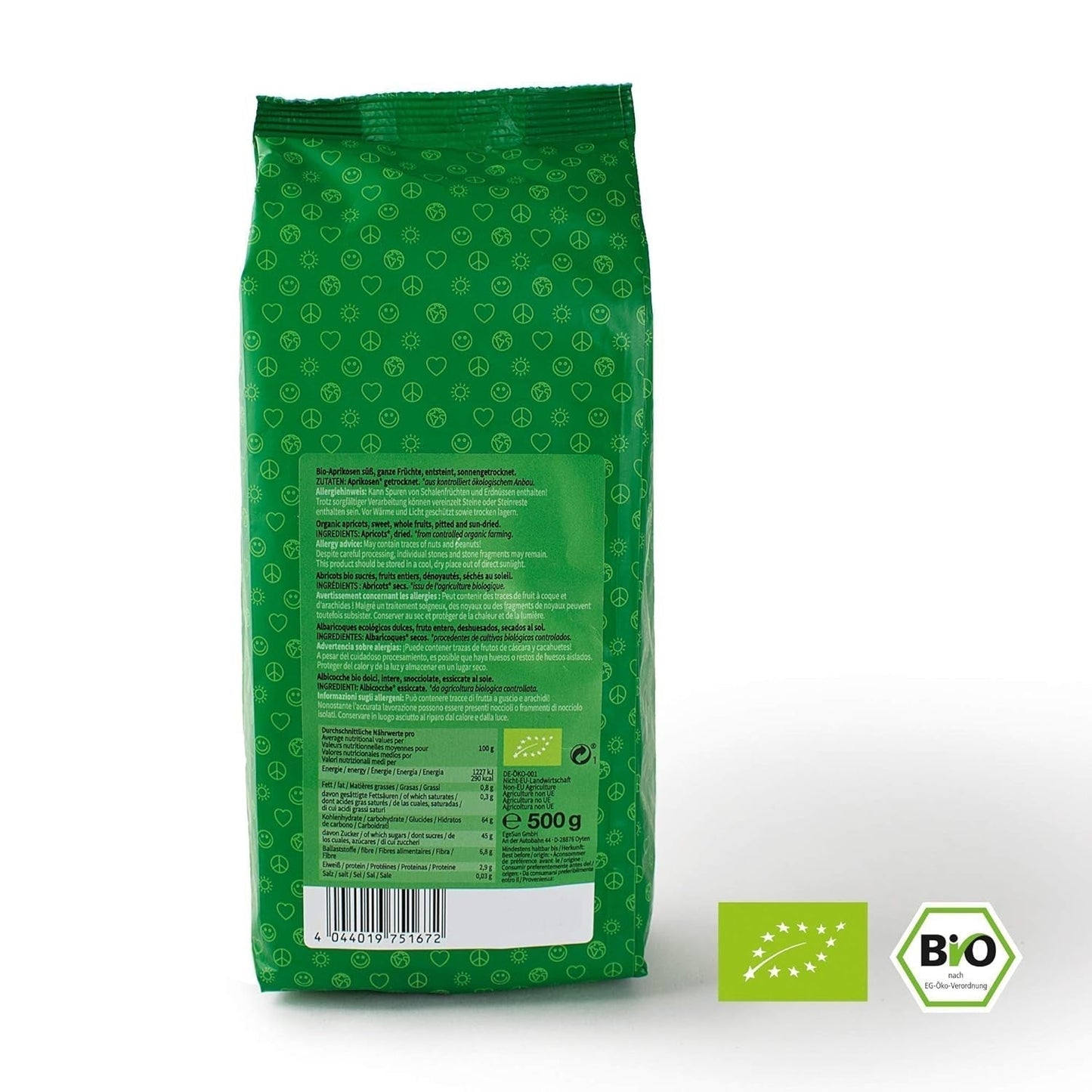 Mundo Feliz Orejones con hueso de agricultura ecológica, 2 x 500 g Productos deshidratados Mi tienda