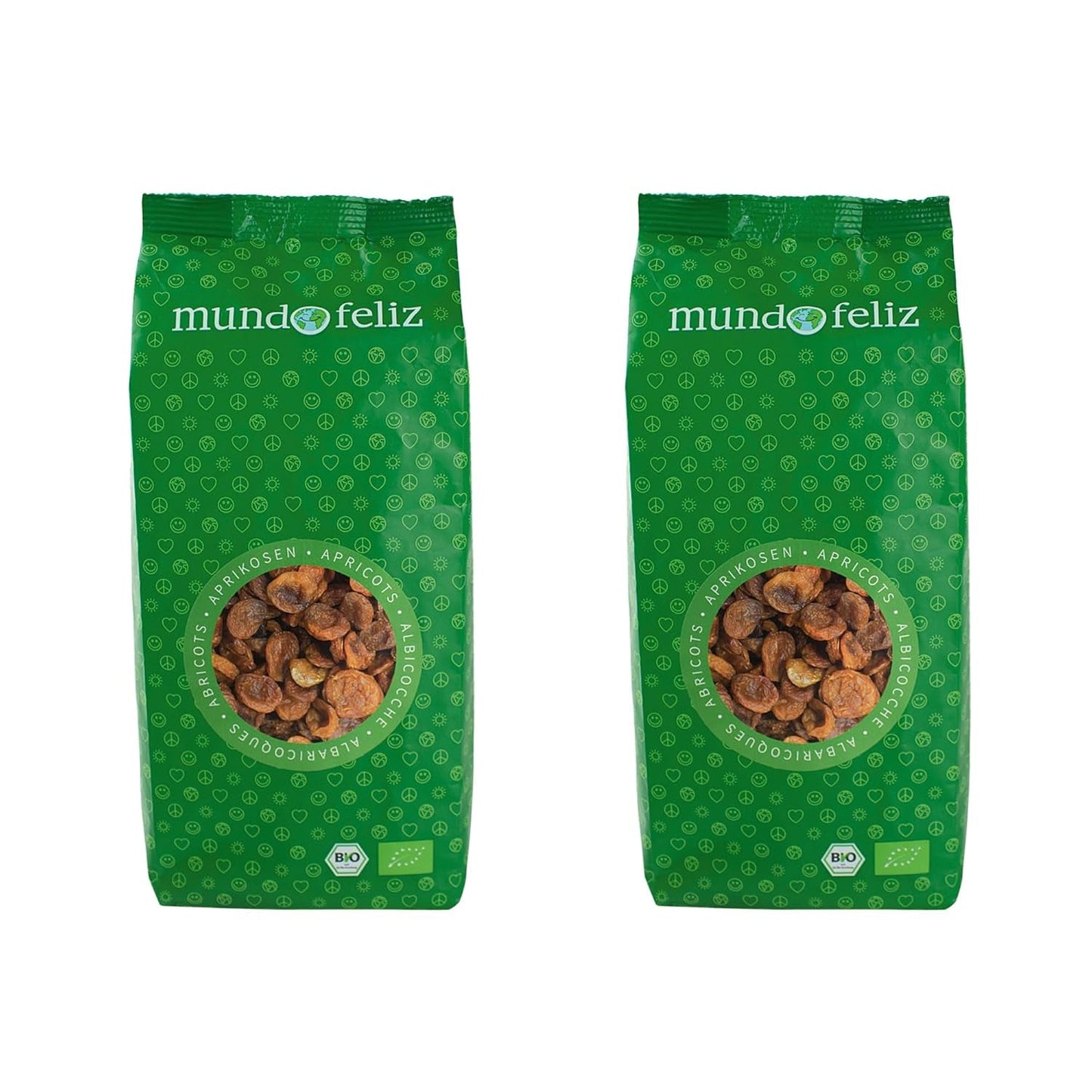 Mundo Feliz Orejones con Hueso Ecológicos 2 x 500g Productos Deshidratados My Store 500G (Pack de 2)