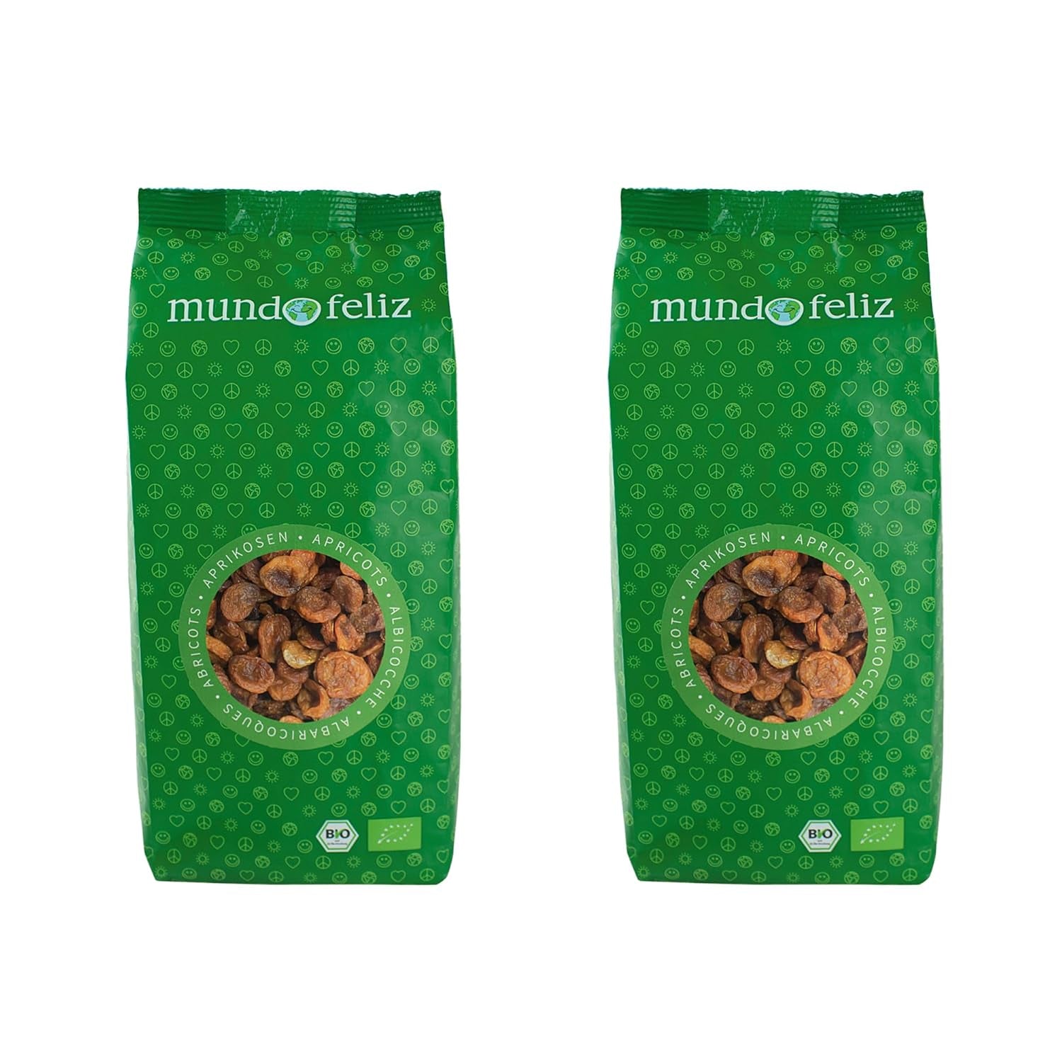 Mundo Feliz Orejones con Hueso Ecológicos 2 x 500g Productos Deshidratados My Store 500G (Pack de 2)