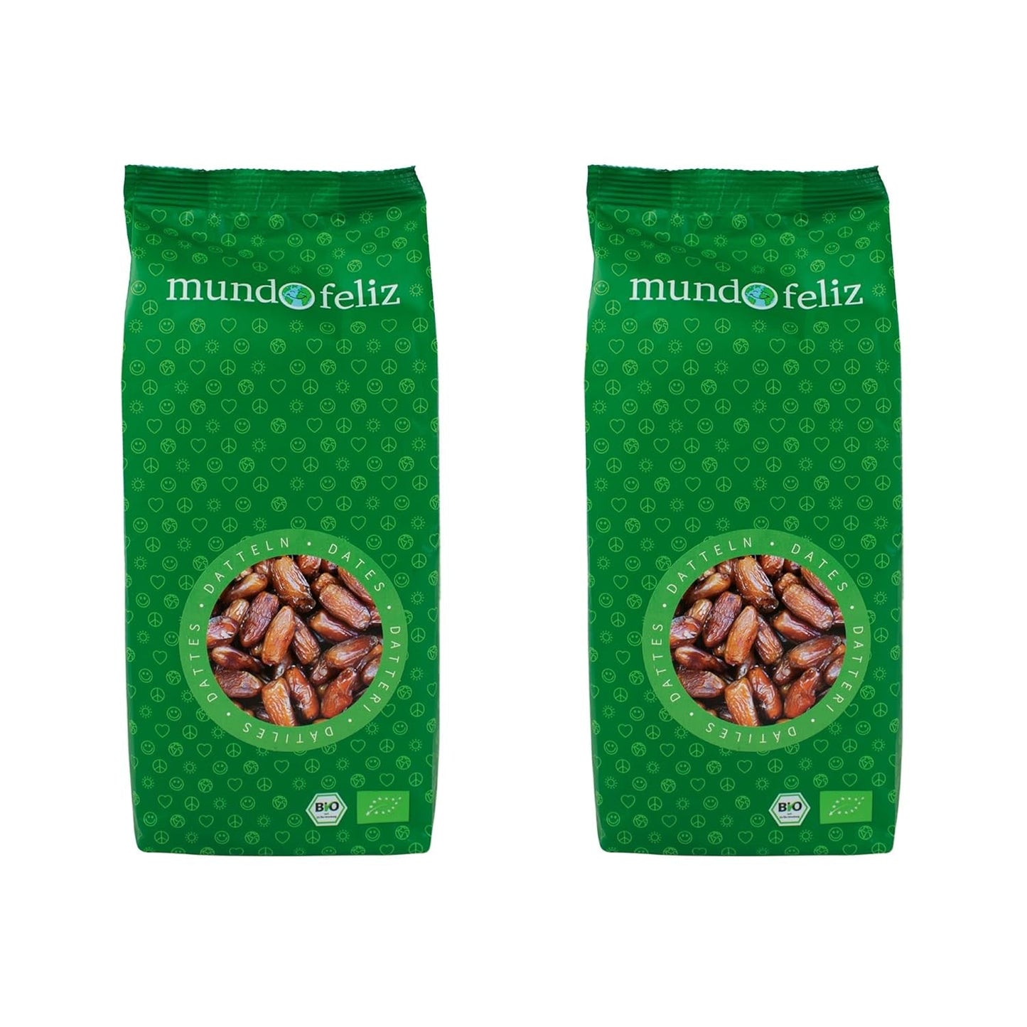 Mundo Feliz Dátiles Secos Ecológicos con Hueso 2 x 500g Naty Shop Productos Deshidratados 500G (Pack de 2) Data