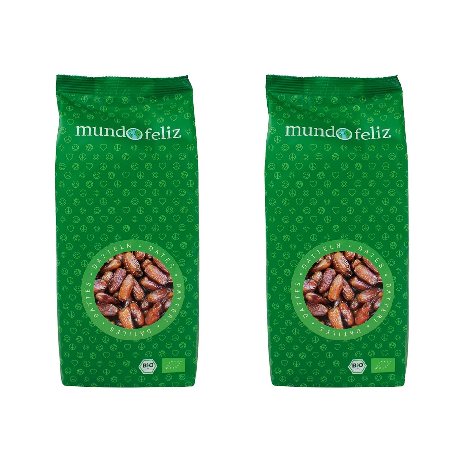 Mundo Feliz Dátiles Secos Ecológicos con Hueso 2 x 500g Naty Shop Productos Deshidratados 500G (Pack de 2) Data