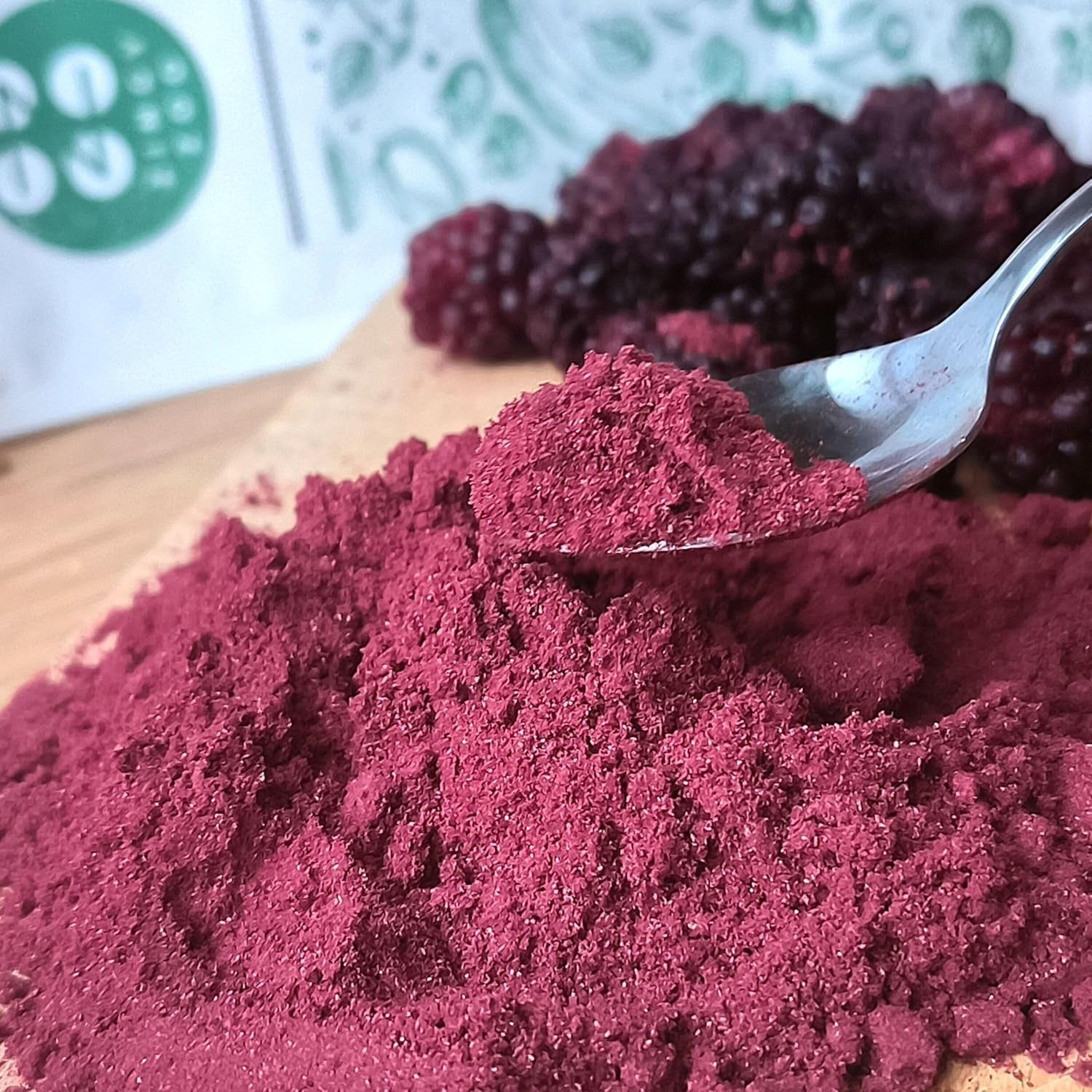 Moras liofilizadas en polvo | 100% fruta liofilizada en polvo Frutos secos naturales sin aditivos | polvo de fruta Fruta liofilizada mora en polvo Productos deshidratados Naty Shop