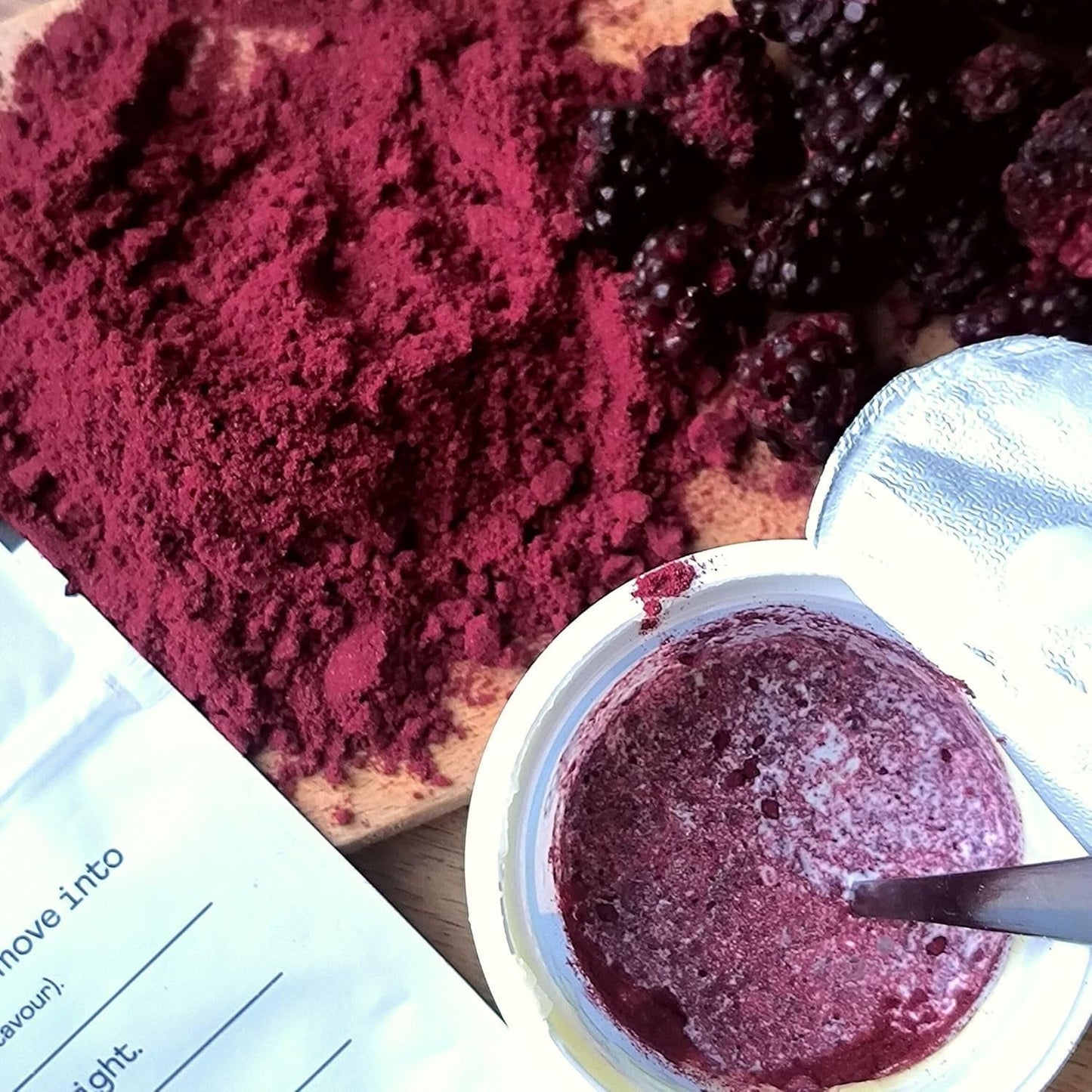 Moras liofilizadas en polvo | 100% fruta liofilizada en polvo Frutos secos naturales sin aditivos | polvo de fruta Fruta liofilizada mora en polvo Productos deshidratados Naty Shop