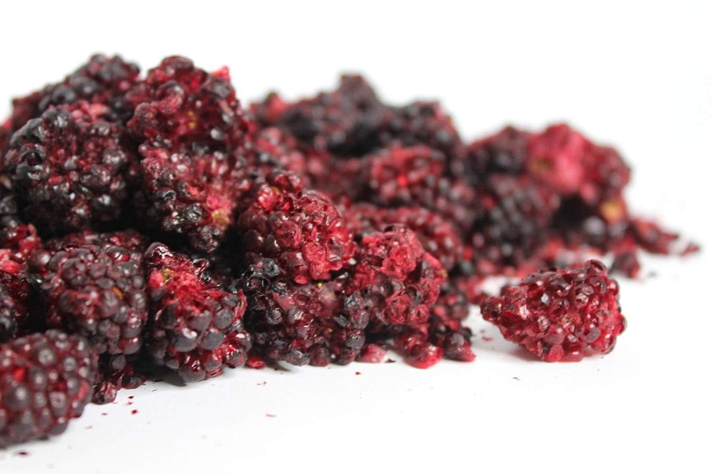 Moras enteras liofilizadas 100g - Frutas liofilizadas - Frutas secas liofilizadas - Moras enteras liofilizadas para repostería, decoración de tartas, snacks, muesli, postres Productos deshidratados Naty Shop