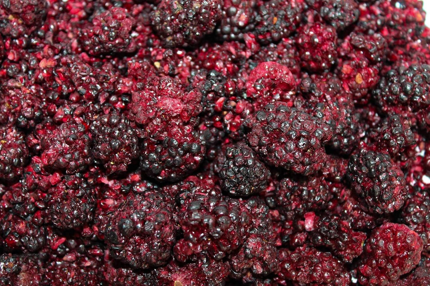 Moras enteras liofilizadas 100g - Frutas liofilizadas - Frutas secas liofilizadas - Moras enteras liofilizadas para repostería, decoración de tartas, snacks, muesli, postres Productos deshidratados Naty Shop