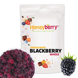 Moras enteras liofilizadas 100g - Frutas liofilizadas - Frutas secas liofilizadas - Moras enteras liofilizadas para repostería, decoración de tartas, snacks, muesli, postres Productos deshidratados Naty Shop 100G