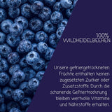 myfruits arándanos silvestres, arándanos liofilizados, 70g, sin aditivos, 100% arándanos silvestres, frutas liofilizadas y frutos secos Productos deshidratados Naty Shop