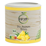 myfruits Piña liofilizada ecológica, 300g, frutos secos sin añadidos, 100% piña en trozos grandes, fruta liofilizada para muesli o snack Productos deshidratados Naty Shop 85 Gramo