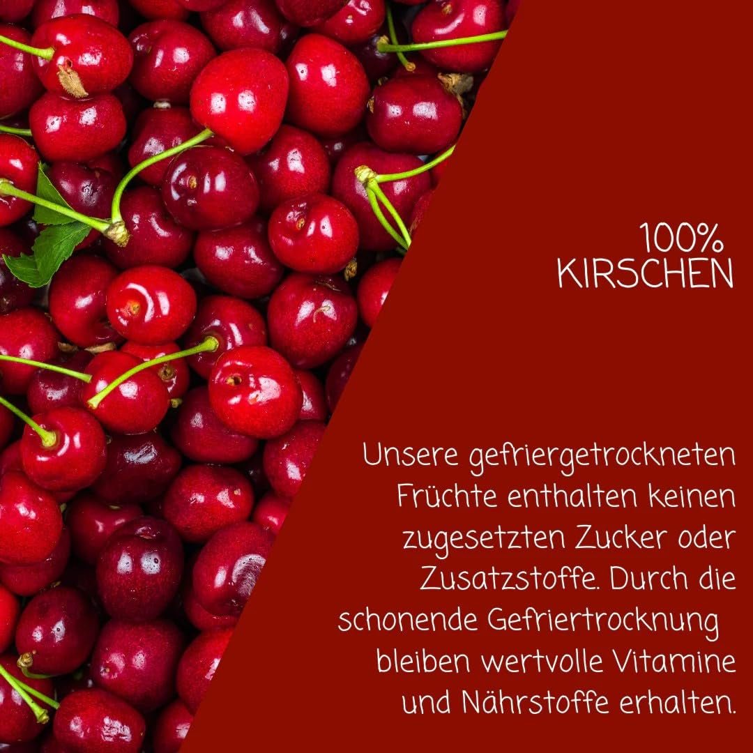 myfruits cerezas amargas liofilizadas, 80g, sin añadidos, procedente 100% cerezas, frutas liofilizadas y deshidratadas Productos deshidratados Naty Shop