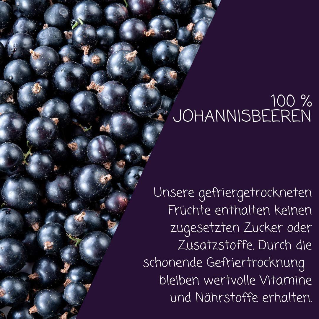 myfruits grosellas negras, fruta liofilizada, 100g, sin añadidos, 100% grosellas negras, frutas liofilizadas y secas para muesli o papilla... Productos deshidratados Naty Shop