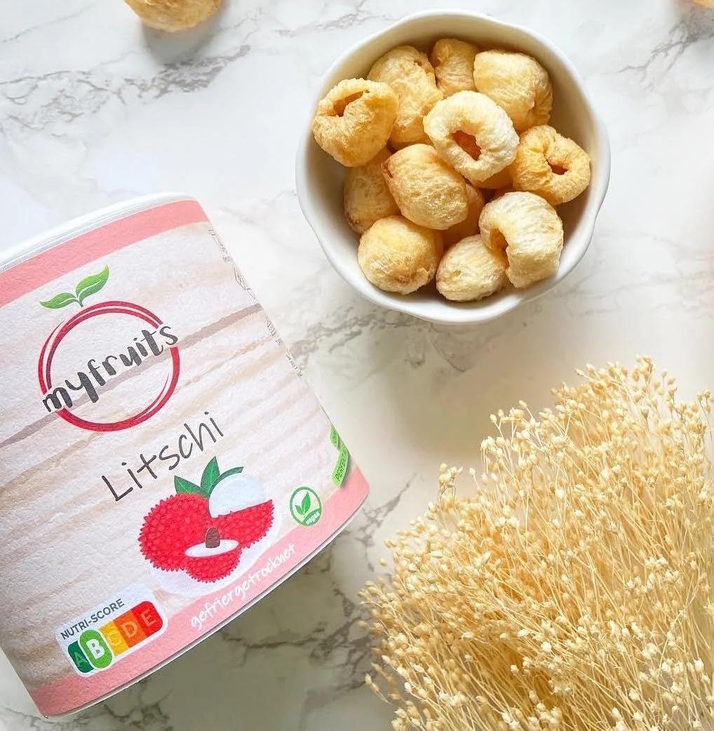 myfruits lichi liofilizado, 80g, sin añadidos, 100% fruta, fruta liofilizada y frutos secos Productos deshidratados Naty Shop