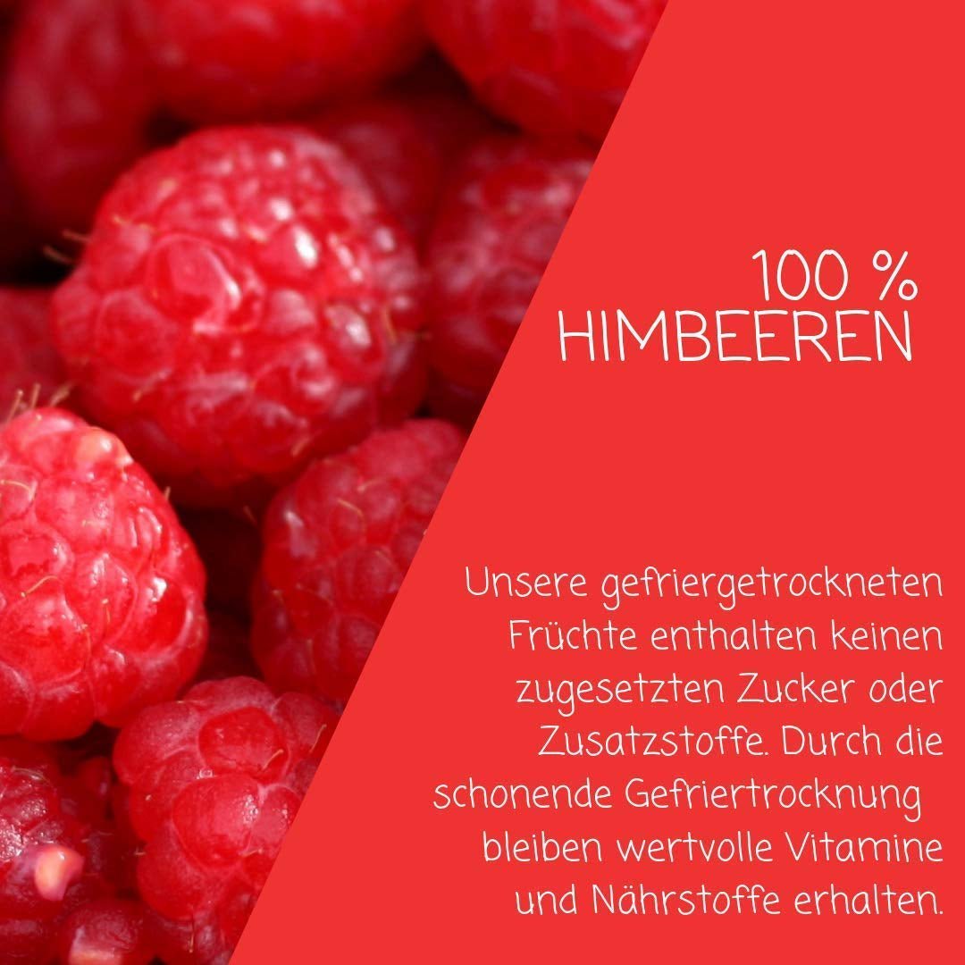 myfruits frambuesa liofilizada, 300g, sin añadidos, 100% frambuesa deshidratada, fruta liofilizada para muesli o como snack... Productos deshidratados Naty Shop