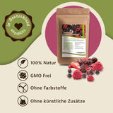 Mynatura Mezcla colorida de frutos rojos liofilizados I Mix de frutas I Frambuesas I Grosellas negras I Fresas I Snacks de frutas I Vegano I 350g Productos deshidratados Naty Shop