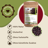 Mynatura cerezas dulces, secas y sin pepitas I Sin azúcar I Frutos secos I Sin aditivos I Repostería I Cerezas I Snack I Muesli I Vegano I Bolsa (1x 1000g) Productos deshidratados Naty Shop