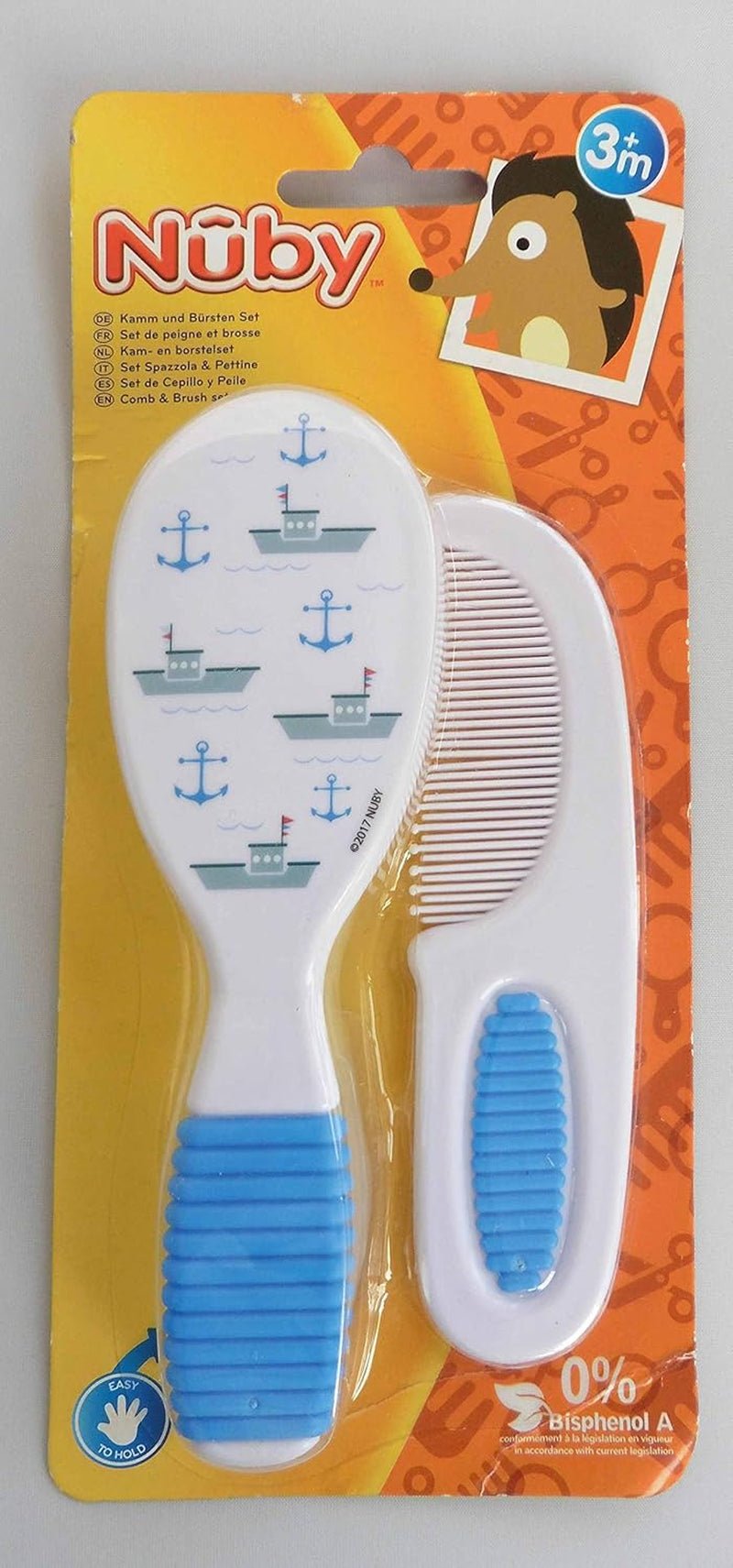 NÃ"by 007110 Set de cepillo y peine, multicolor (modelo surtido). Niños - Baño y Cuidado de la Piel Naty Shop