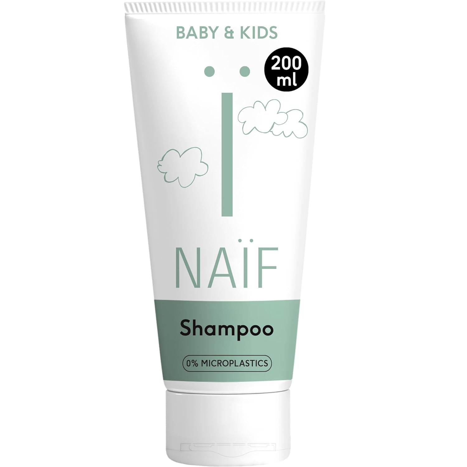 Naïf - Champú de cuidado - para bebés y niños - Champú para bebés con ingredientes naturales - 100% vegano - 0% SLES - Sin microplásticos, siliconas y parabenos - 200 ml Infantil - Baño y cuidado Naty Shop M