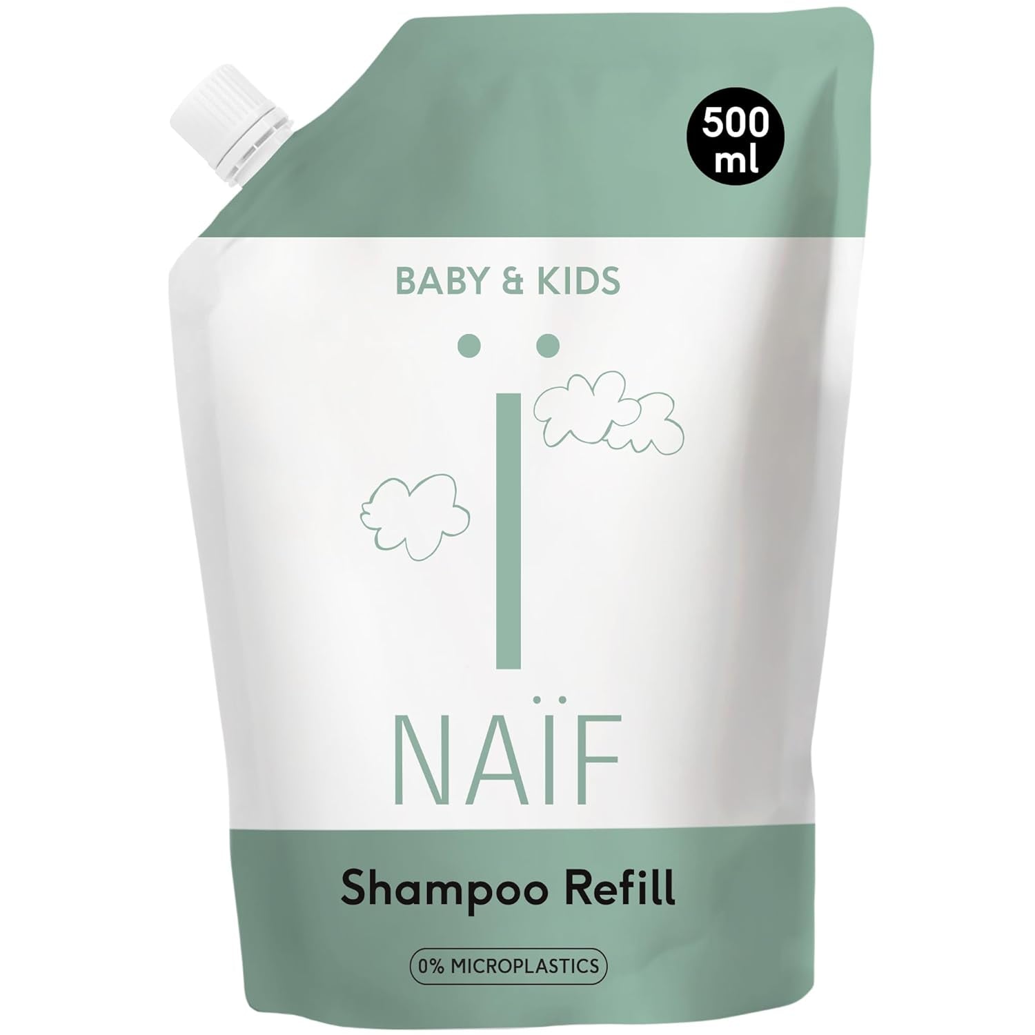 Naïf - Champú de cuidado - para bebés y niños - Champú para bebés con ingredientes naturales - 100% vegano - 0% SLES - Libre de microplásticos, siliconas y parabenos - 200 ml Infantil - Baño y cuidado Naty Shop Recarga