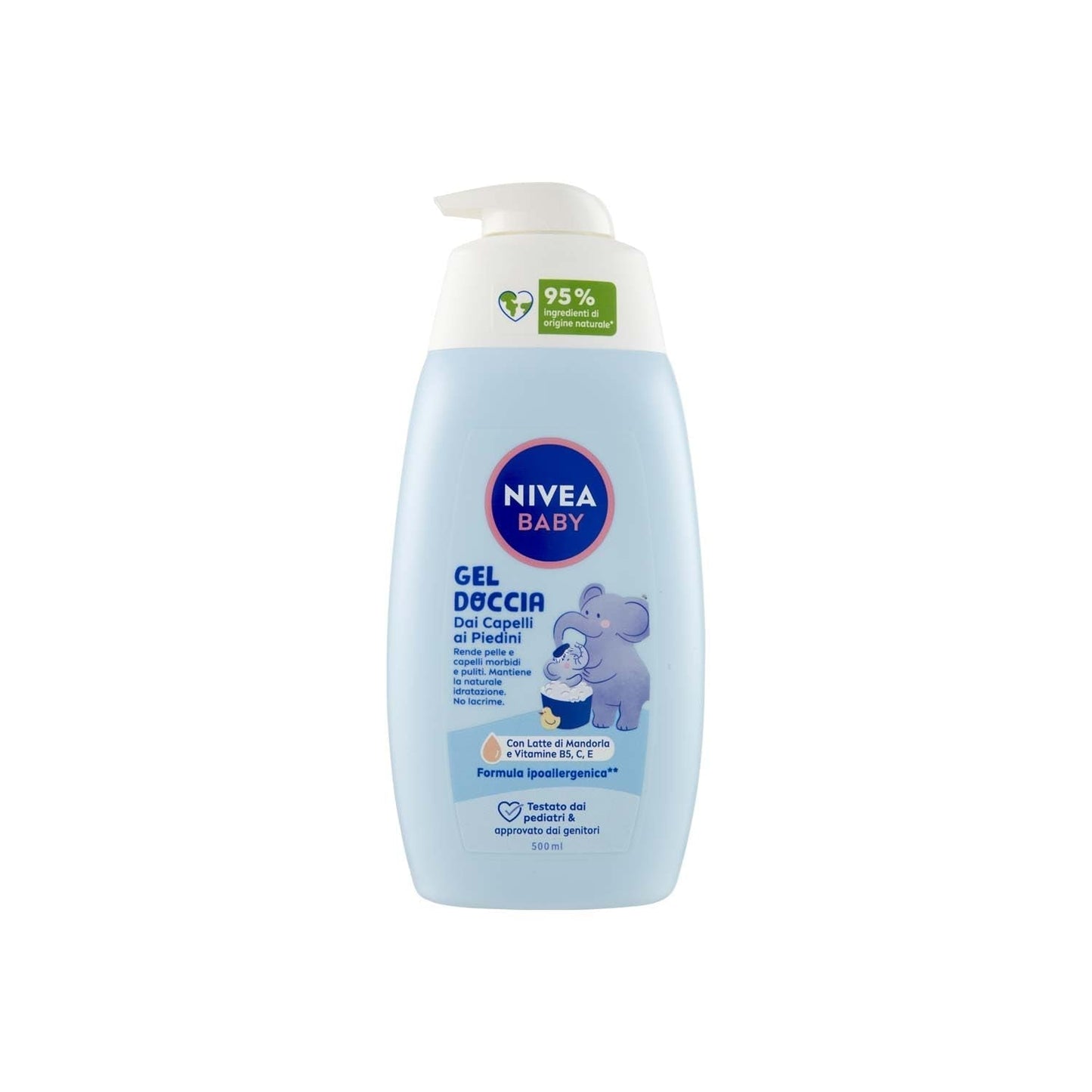 NIVEA BABY gel de ducha para pelos de piernas 500 ml, baño de burbujas infantil para piel y cabello suave y limpio, baño infantil con protección antidesgarros, champú hidratante y suave para niños Infantil - Baño y Cuidado de la piel Naty Shop Default title