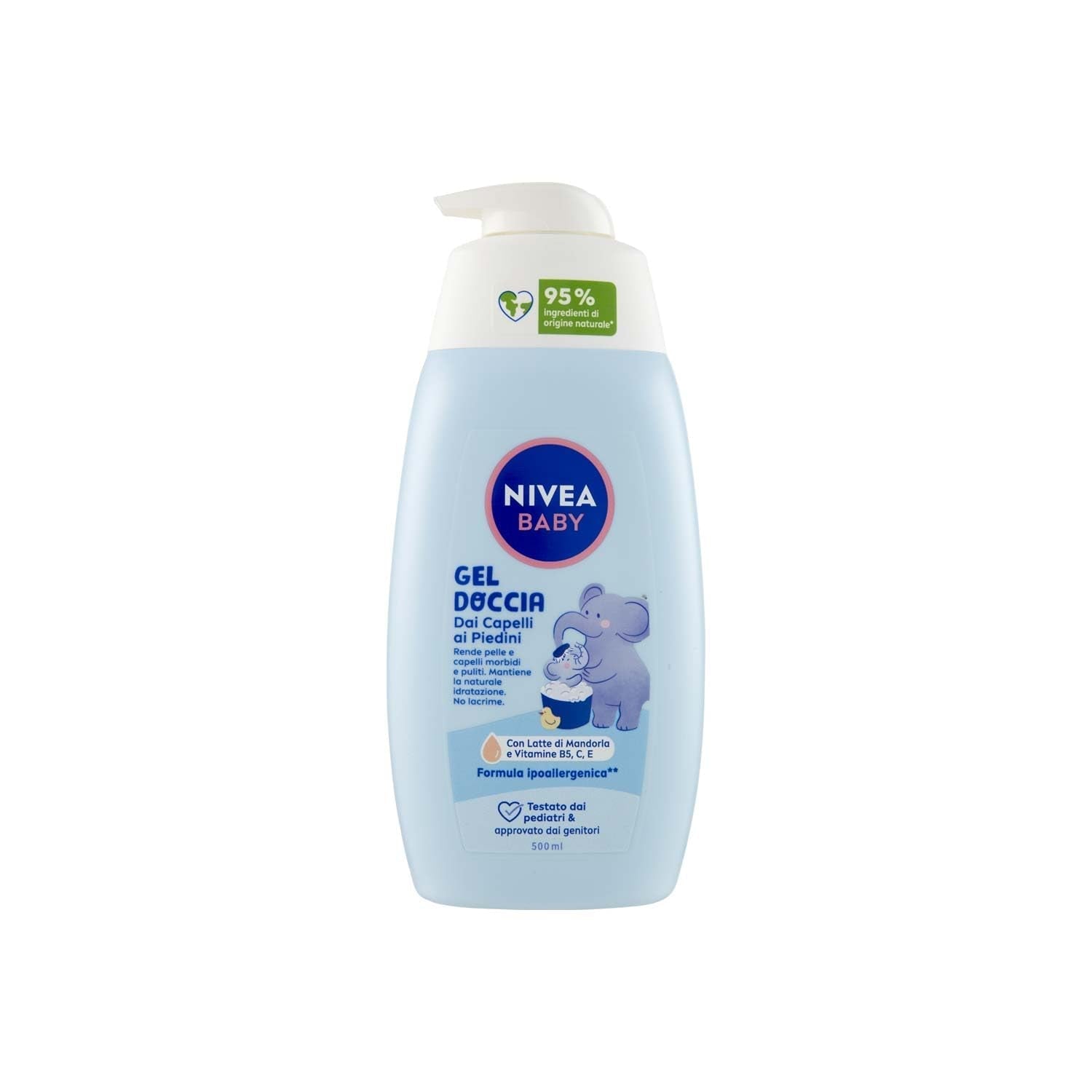 NIVEA BABY gel de ducha para pelos de piernas 500 ml, baño de burbujas infantil para piel y cabello suave y limpio, baño infantil con protección antidesgarros, champú hidratante y suave para niños Infantil - Baño y Cuidado de la piel Naty Shop Default title