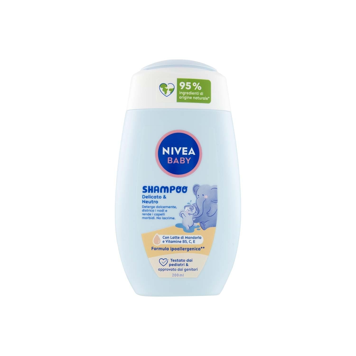 NIVEA BABY Champú Suave y Neutro 200 ml - Con protección contra el desgarro, sin sulfatos, para un cabello suave y sin enredos Niños - Baño y cuidado Naty Shop Default title