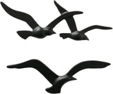 Birdy Wall Art (dorado, decoración de pared de metal, motivo náutico, mural de pared para pasillo/sala de estar/comedor) 1011623 Naty Shop Estatuas y esculturas negro