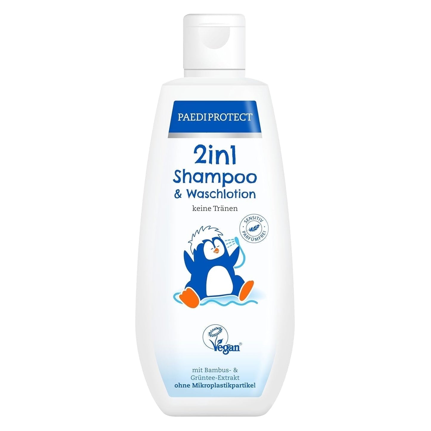 PAEDIPROTECT 2in1 shampoo and washing lotion for babies and children 200 ml, delicate cleansing and hair without perfume and microplastics, the shower gel hydrates dry and sensitive skin, also for adults Children - Bath and Skincare Naty Shop White 200 Ml (1 pack)